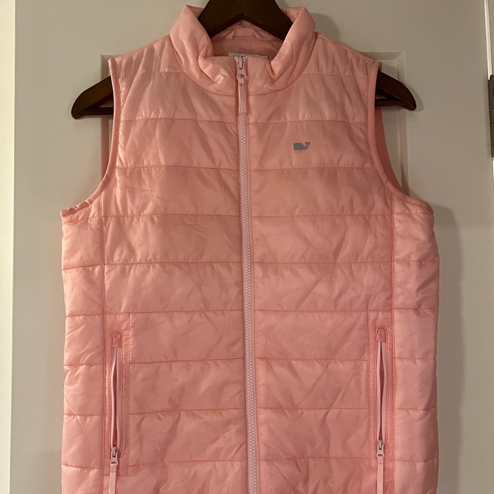 VINEYARD VINES girls pink puffer vest